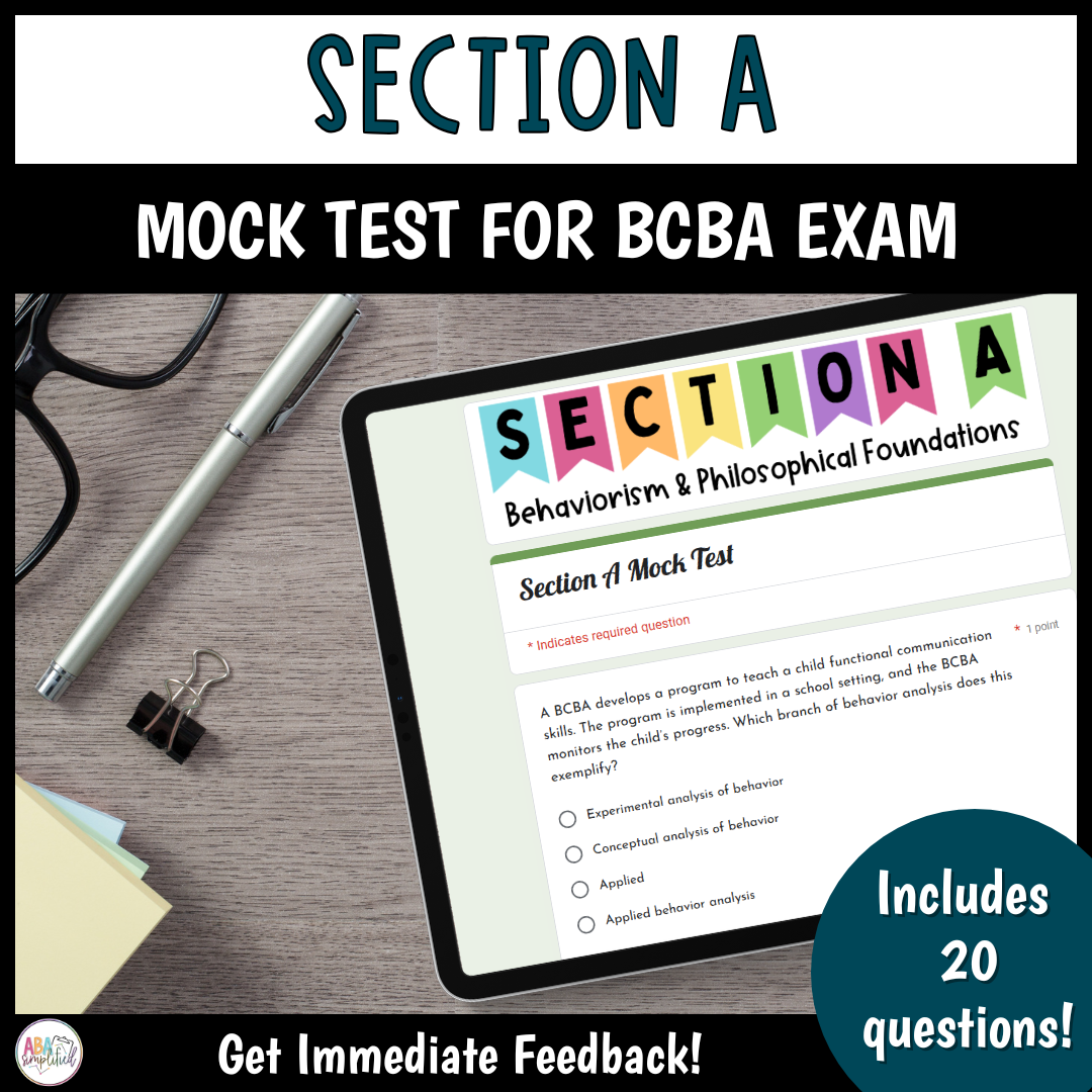 BCBA® Exam Study Prep Materials - 6th Edition Task List | Mock Test | Section A