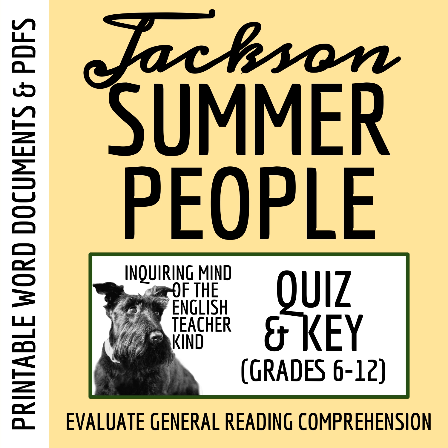 "The Summer People" by Shirley Jackson Quiz and Answer Key (Short Story)