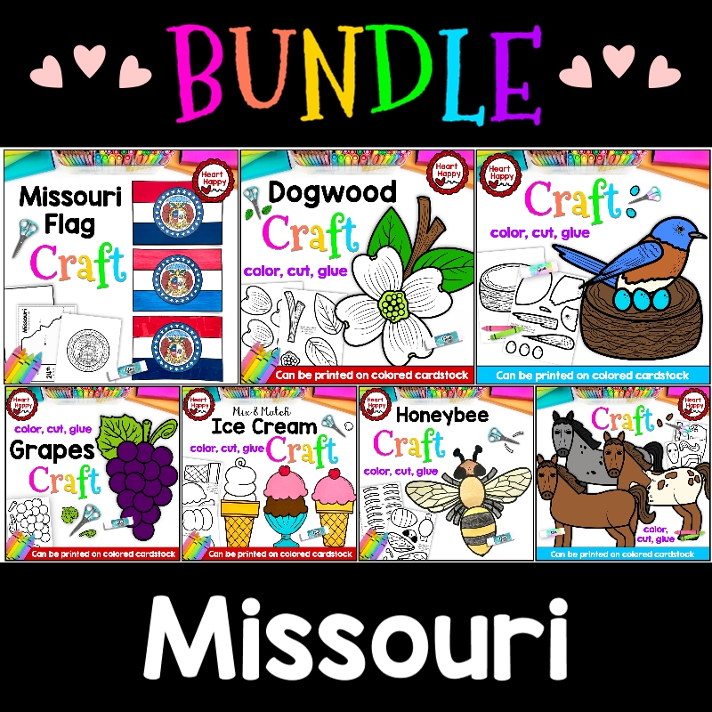 Missouri State Symbols Craft BUNDLE