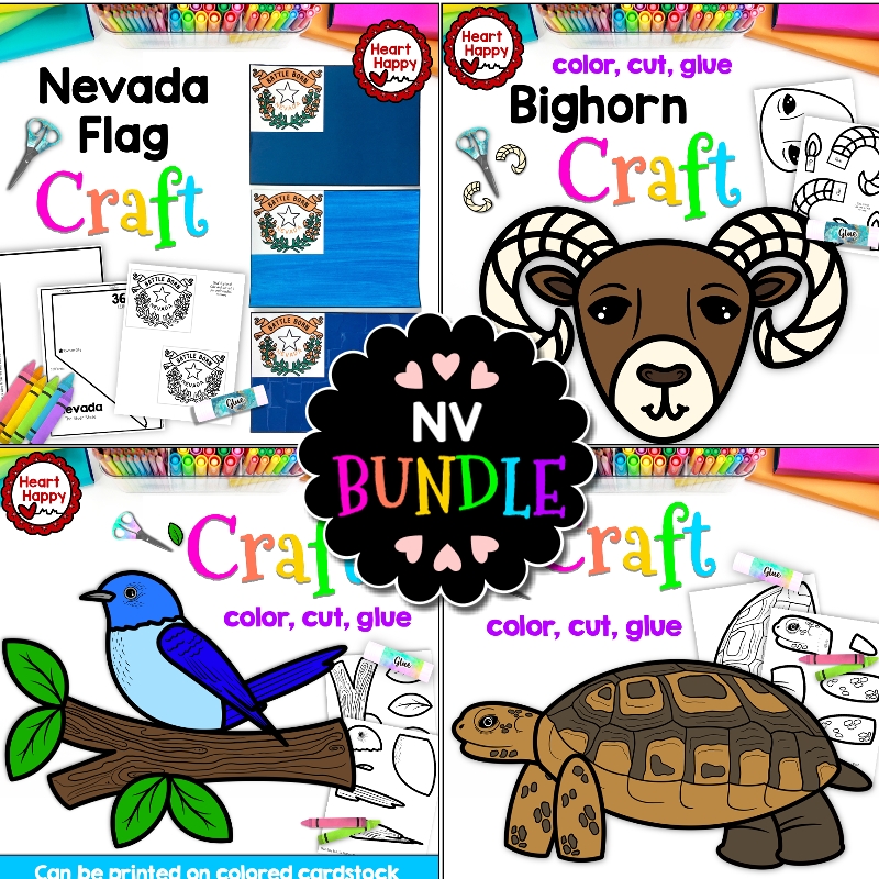Nevada State Symbols Craft BUNDLE