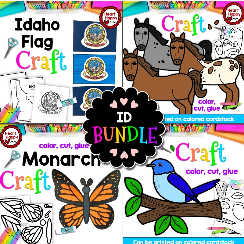 Idaho State Symbols Craft BUNDLE
