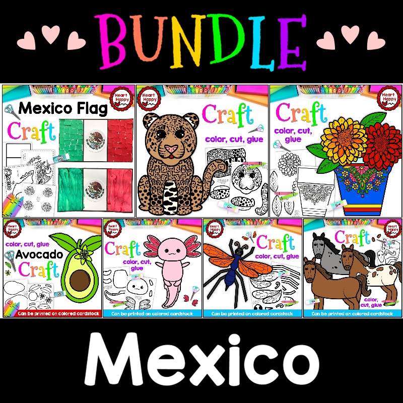 Mexico National Symbols Craft BUNDLE