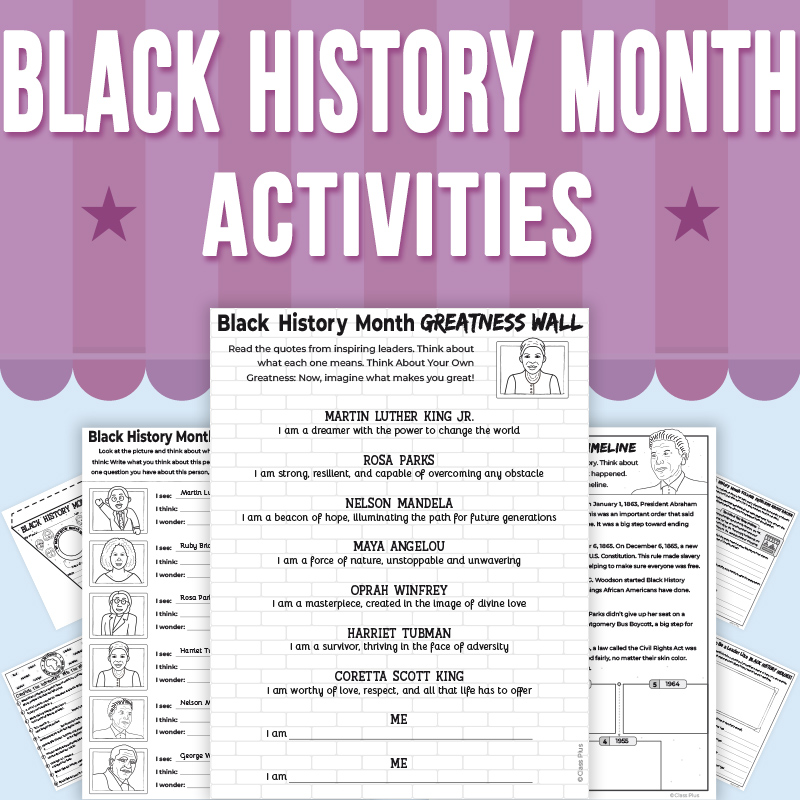 Black History Month Activities: Reading, Writing, Leaders, Reflection & Craft