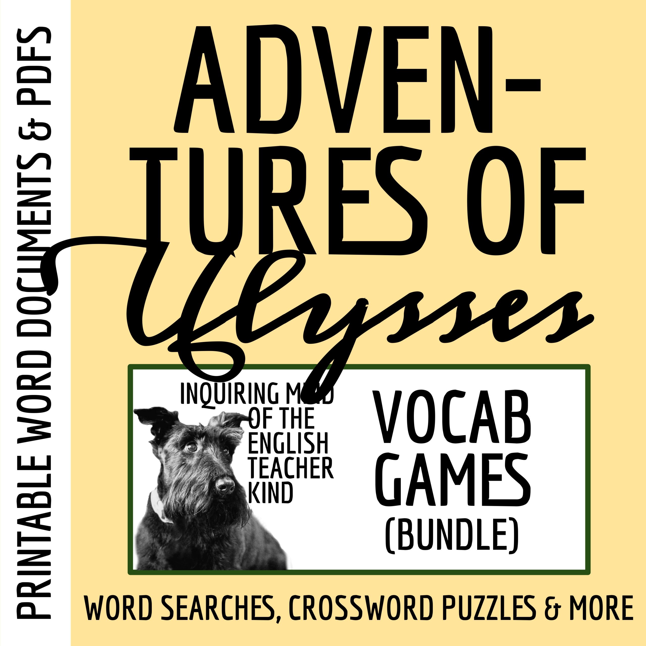 The Adventures of Ulysses by Bernard Evslin Vocabulary Games Bundle