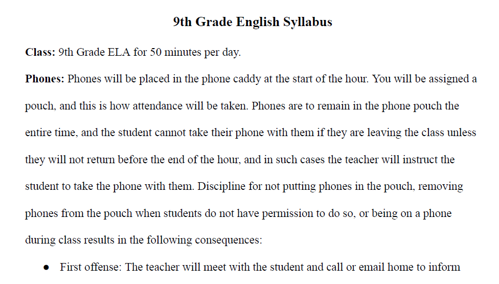 9th Grade English Benchmark Block