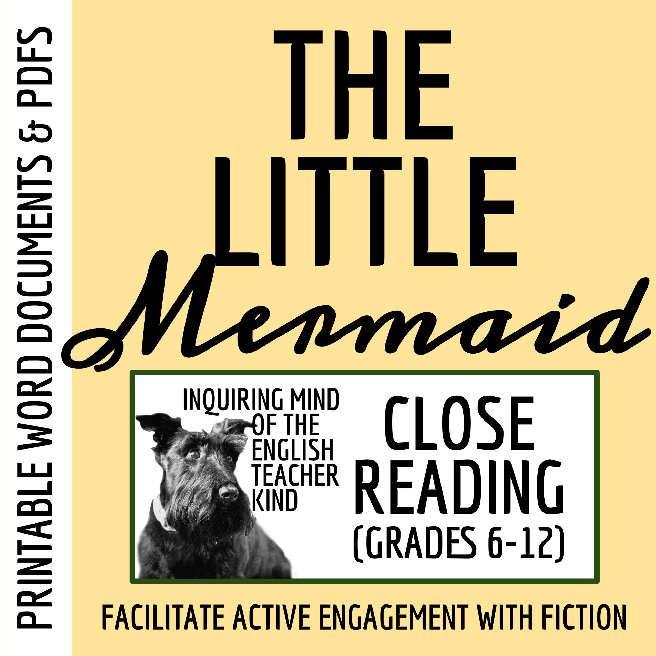 "The Little Mermaid" by Hans Christian Andersen Close Reading Worksheet