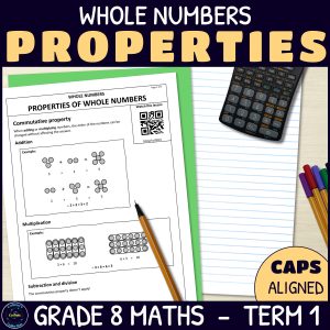 Properties of Whole Numbers - Grade 8 Maths Term 1 Lesson 3 CAPS