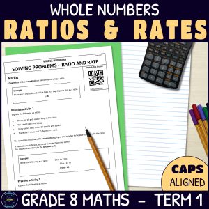 Ratio and Rate with Whole Numbers - Grade 8 Maths Term 1 Lesson 5 CAPS