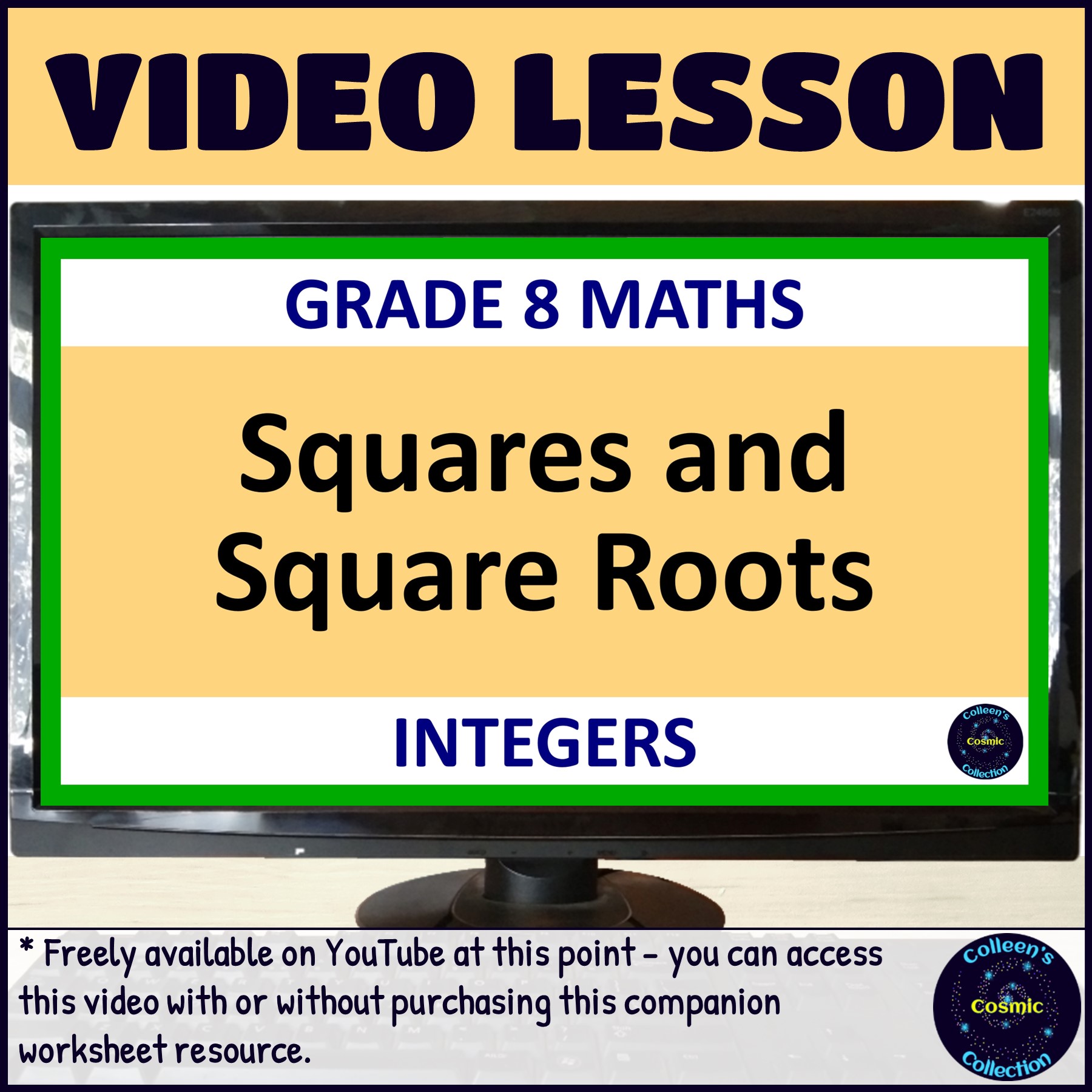 Squares and Square Roots - Grade 8 Maths Term 1 Lesson 12 CAPS - Made ...