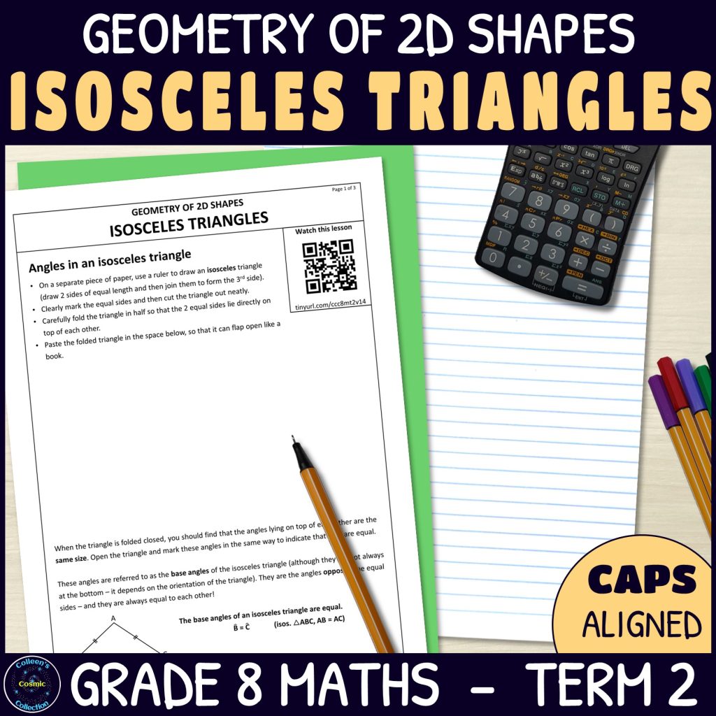 Isosceles Triangles - Grade 8 Maths Term 2 Lesson 14 CAPS | Made By ...