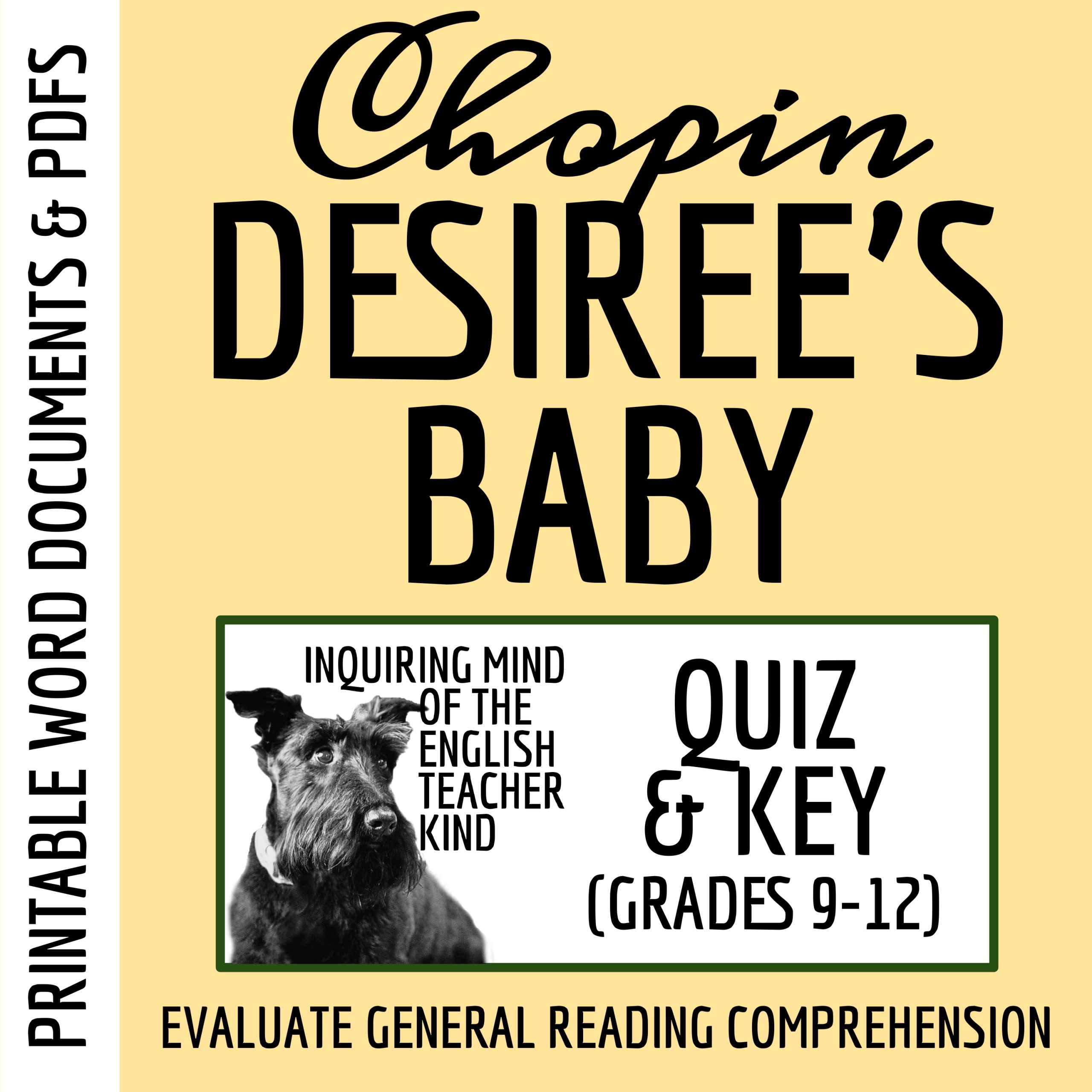 "Desiree's Baby" by Kate Chopin Quiz and Answer Key