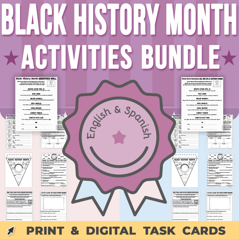 Black History Month Activities BUNDLE: Reading, Writing, Leaders and Reflection