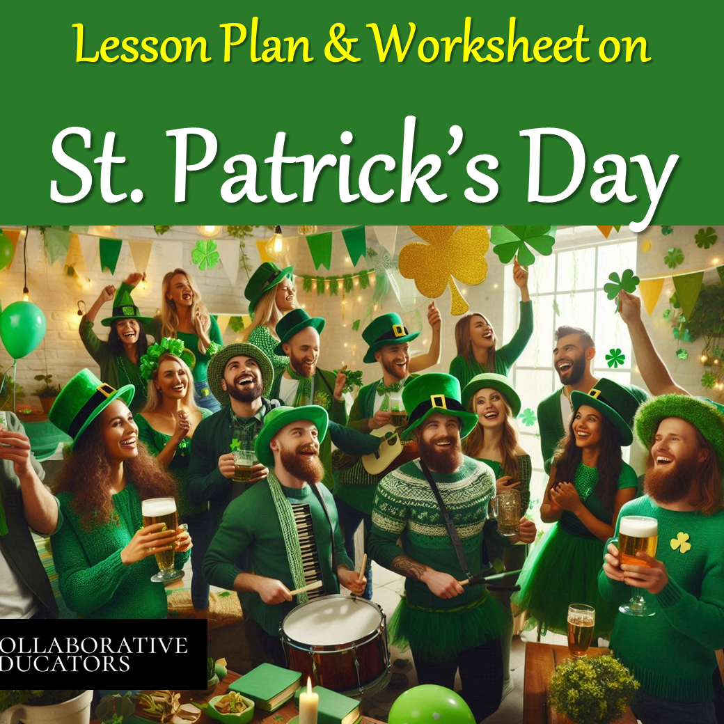 Lesson Plan & Worksheet on St. Patrick's Day