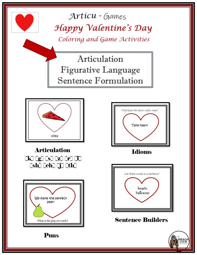Valentine’s Day for Articulation – Sentence Formulation – Figurative ...