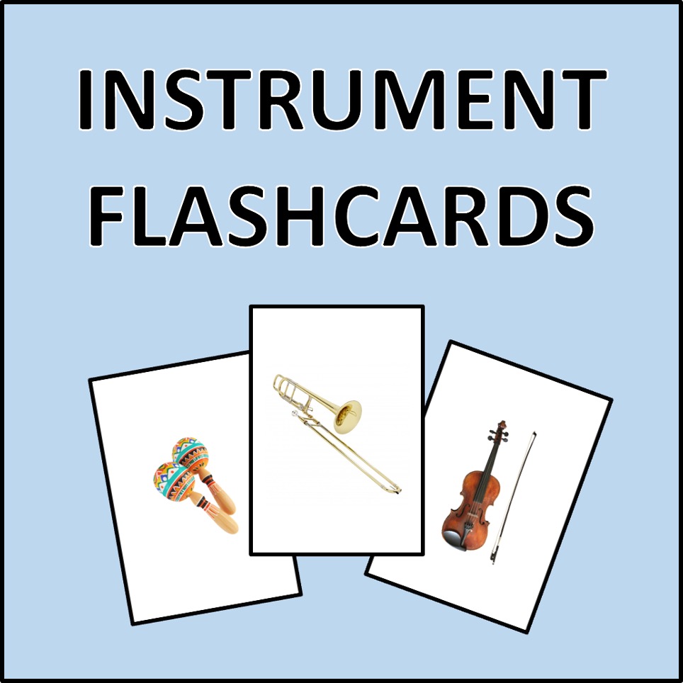 Instrument Flashcards - a music center activity