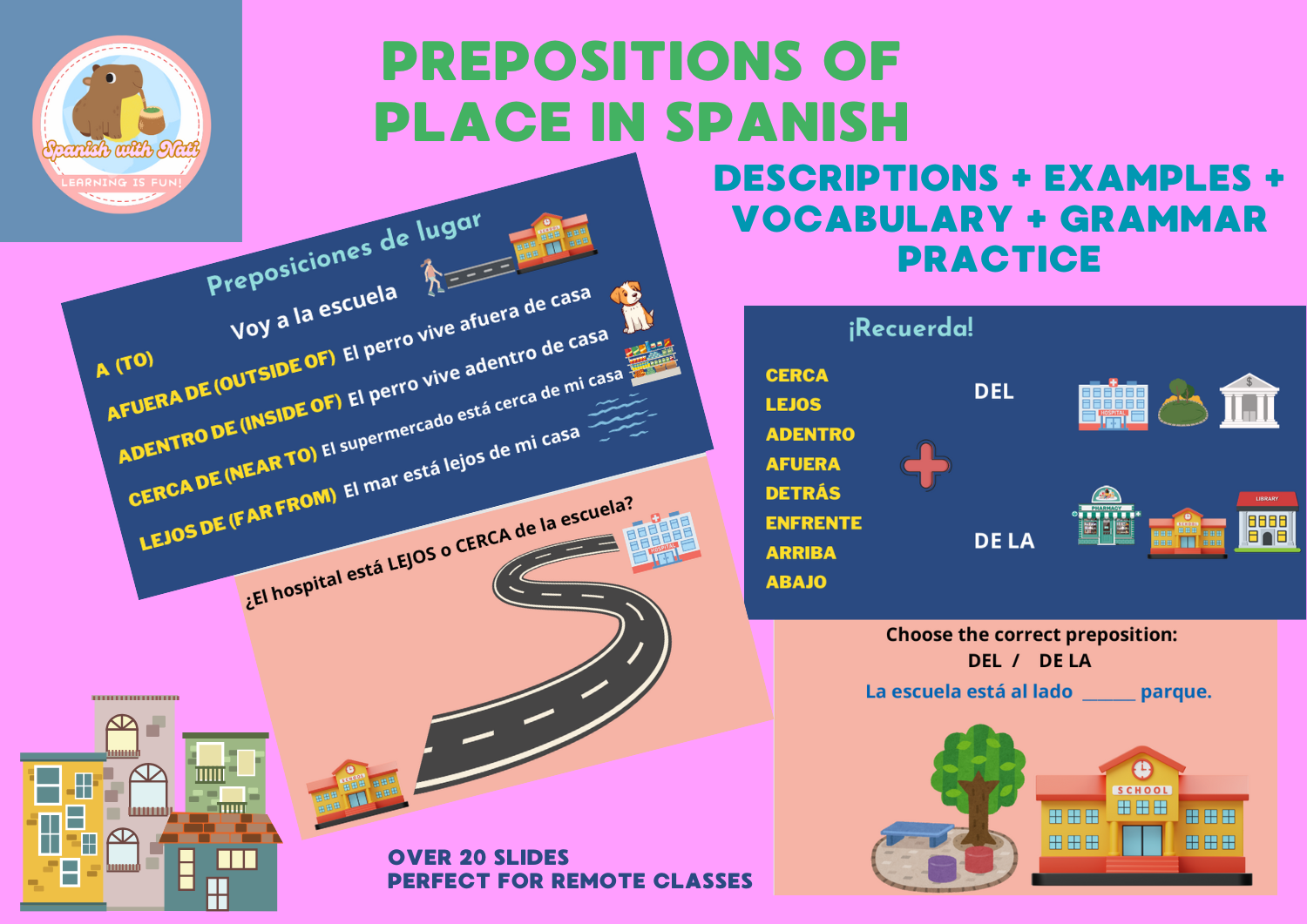 Prepositions of place in Spanish