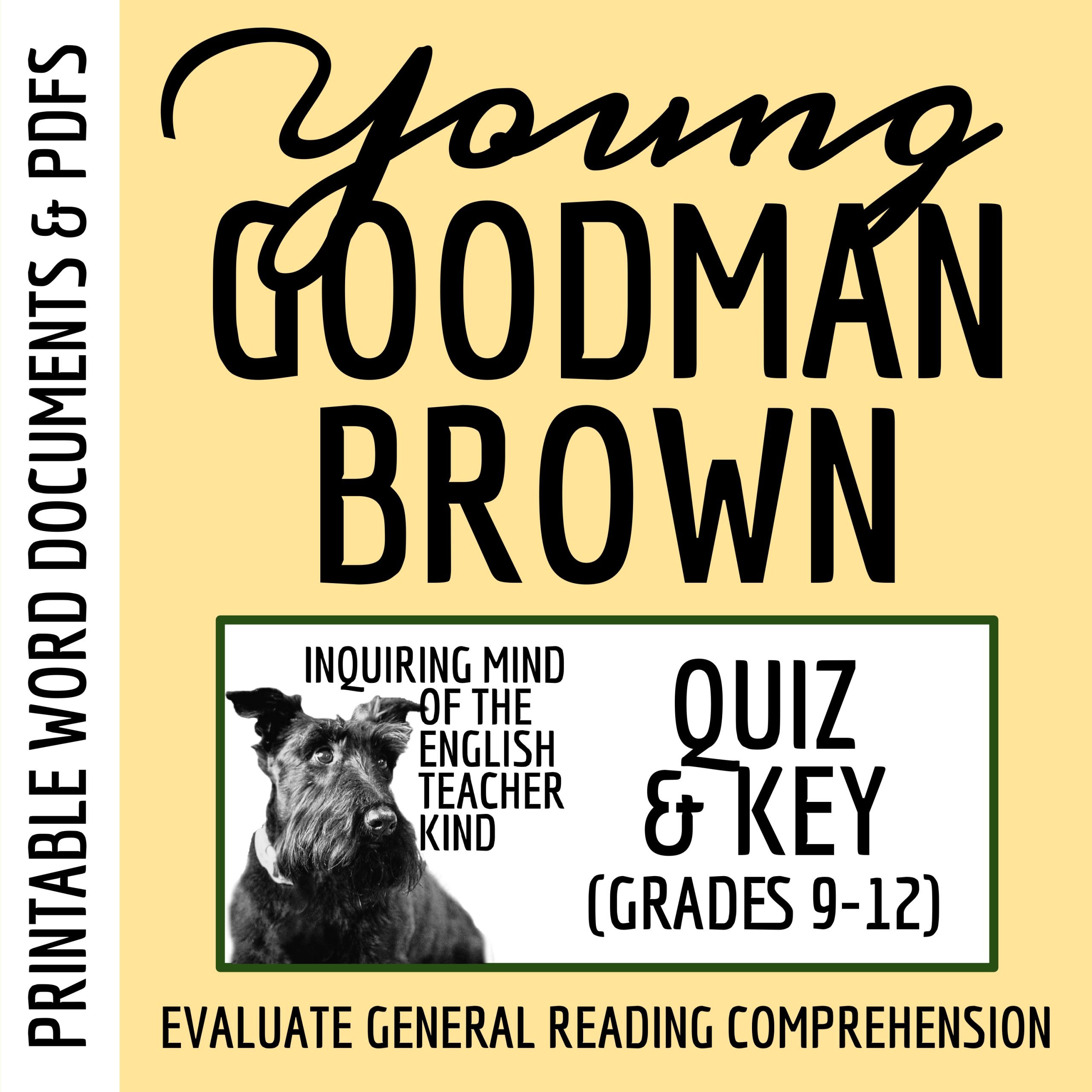 "Young Goodman Brown" by Nathaniel Hawthorne Quiz and Answer Key