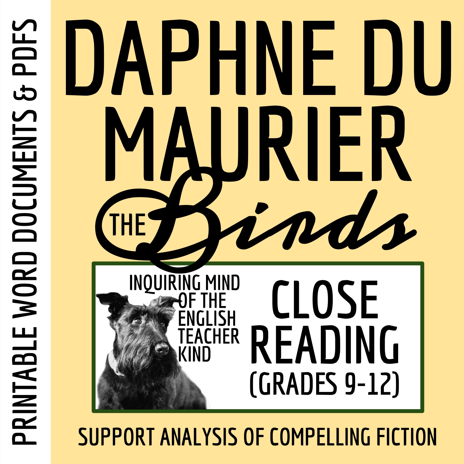 "The Birds" by Daphne du Maurier Close Reading Analysis Worksheet