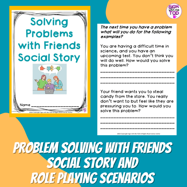 Solving Problems with Friends Social Story and Role-Playing Scenarios ...