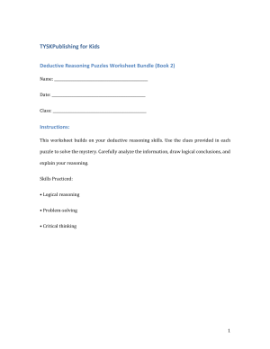 Deductive Reasoning Puzzles Worksheet Bundle (Book 2)