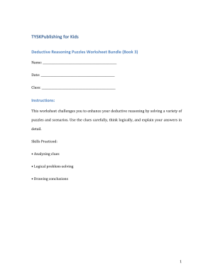 Deductive Reasoning Puzzles Worksheet Bundle (Book 3)
