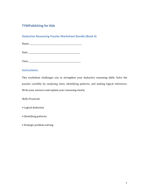 Deductive Reasoning Puzzles Worksheet Bundle (Book 4)