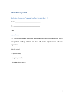 Deductive Reasoning Puzzles Worksheet Bundle (Book 6)