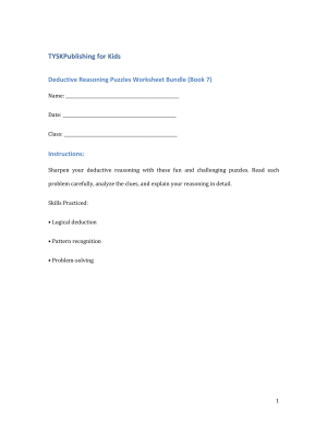 Deductive Reasoning Puzzles Worksheet Bundle (Book 7)
