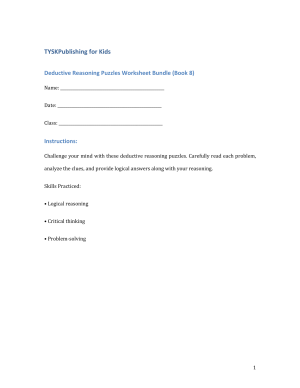 Deductive Reasoning Puzzles Worksheet Bundle (Book 8)