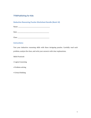 Deductive Reasoning Puzzles Worksheet Bundle (Book 10)