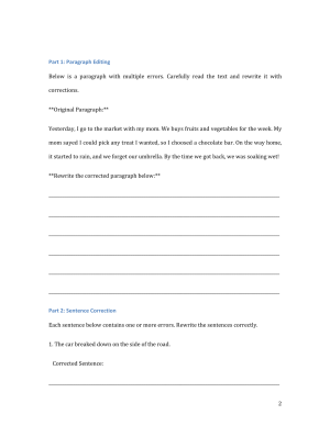 Editing and Proofreading Practice: Worksheet 7