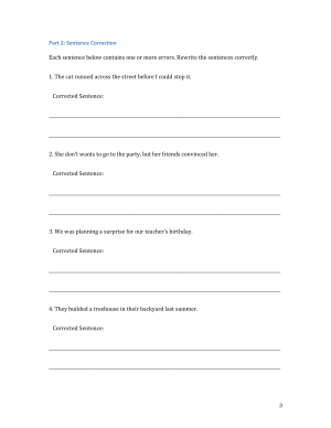 Editing and Proofreading Practice: Worksheet 8