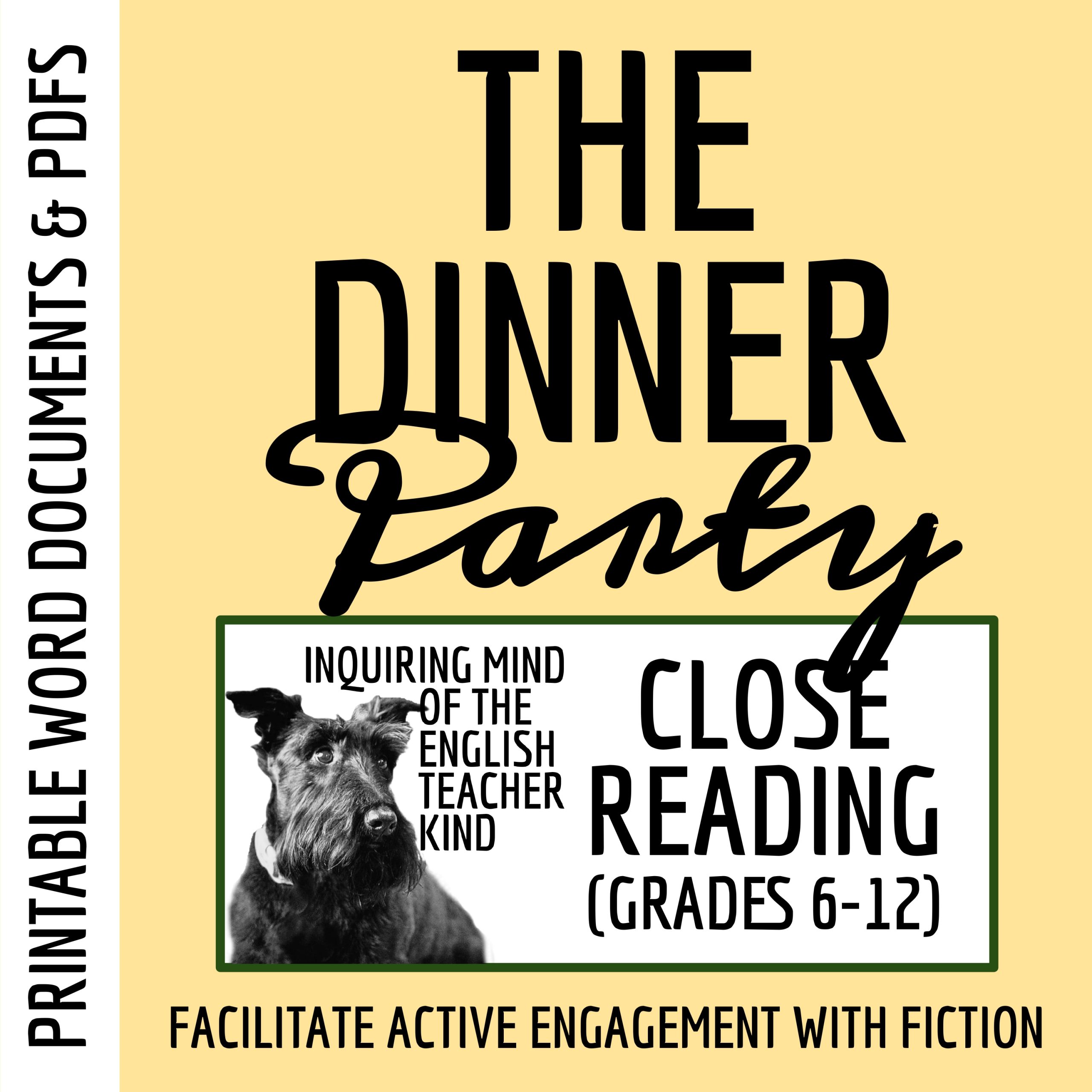 "The Dinner Party" by Mona Gardner Close Reading Analysis Worksheet