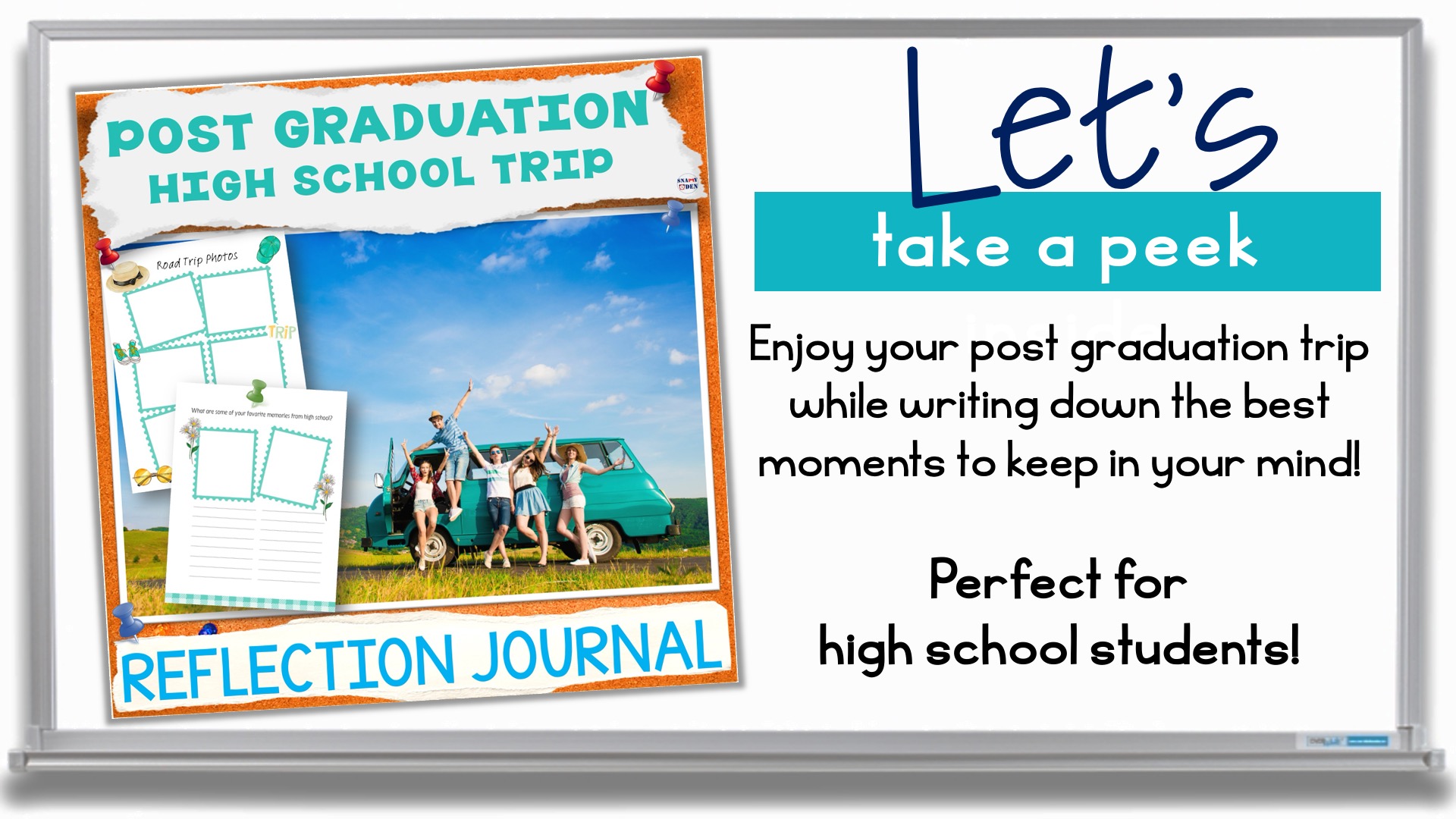 High School Students Post Graduation Trip Journal Vacation Journaling Writing