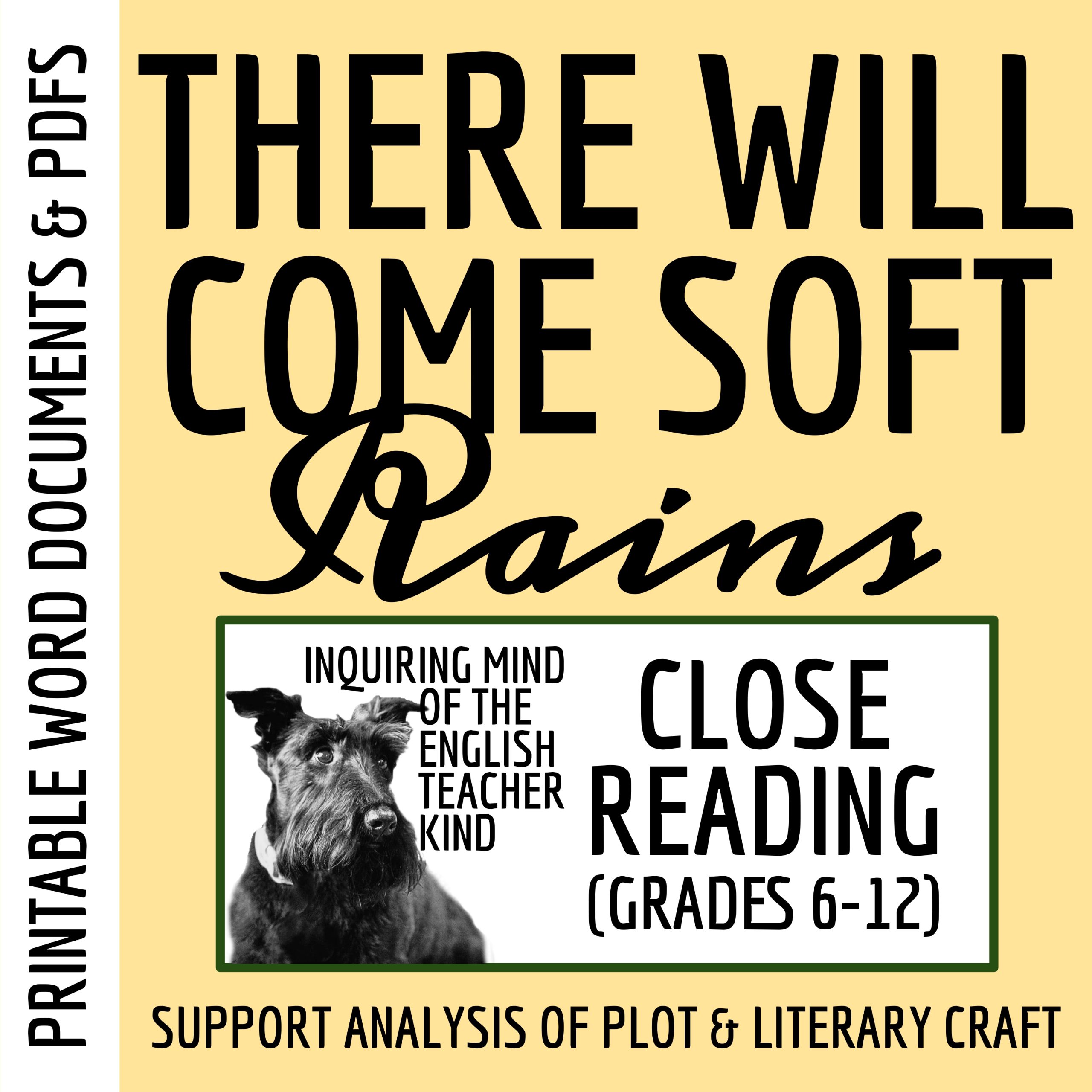 "There Will Come Soft Rains" by Ray Bradbury Close Reading Analysis Worksheet