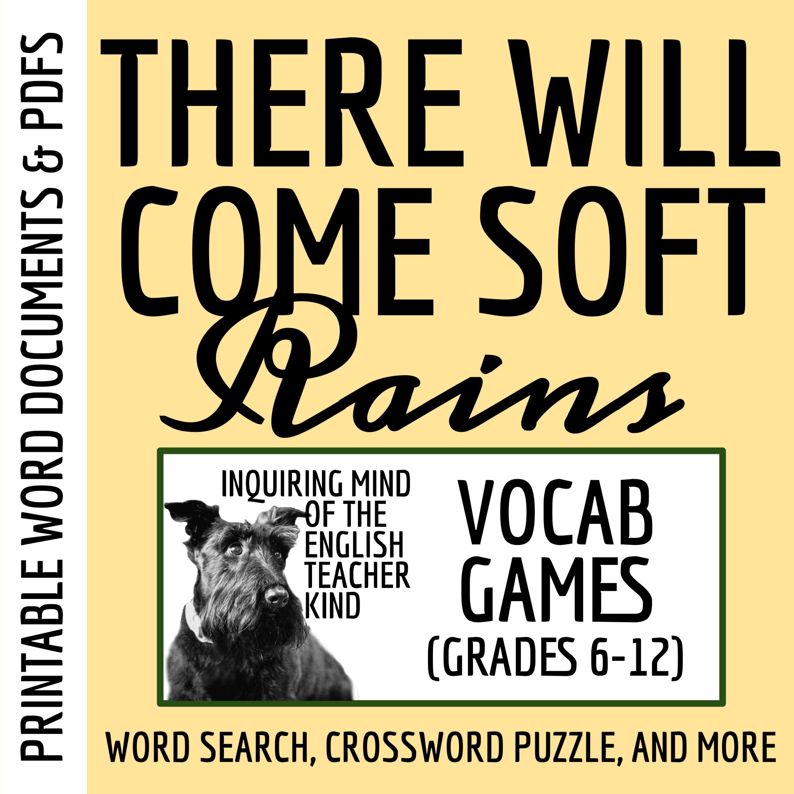 "There Will Come Soft Rains" by Ray Bradbury Vocabulary Games and Activities