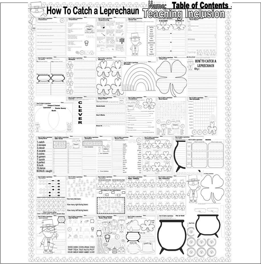 How To Catch a Leprechaun Read Aloud Book Companion St. Patrick’s Day ...