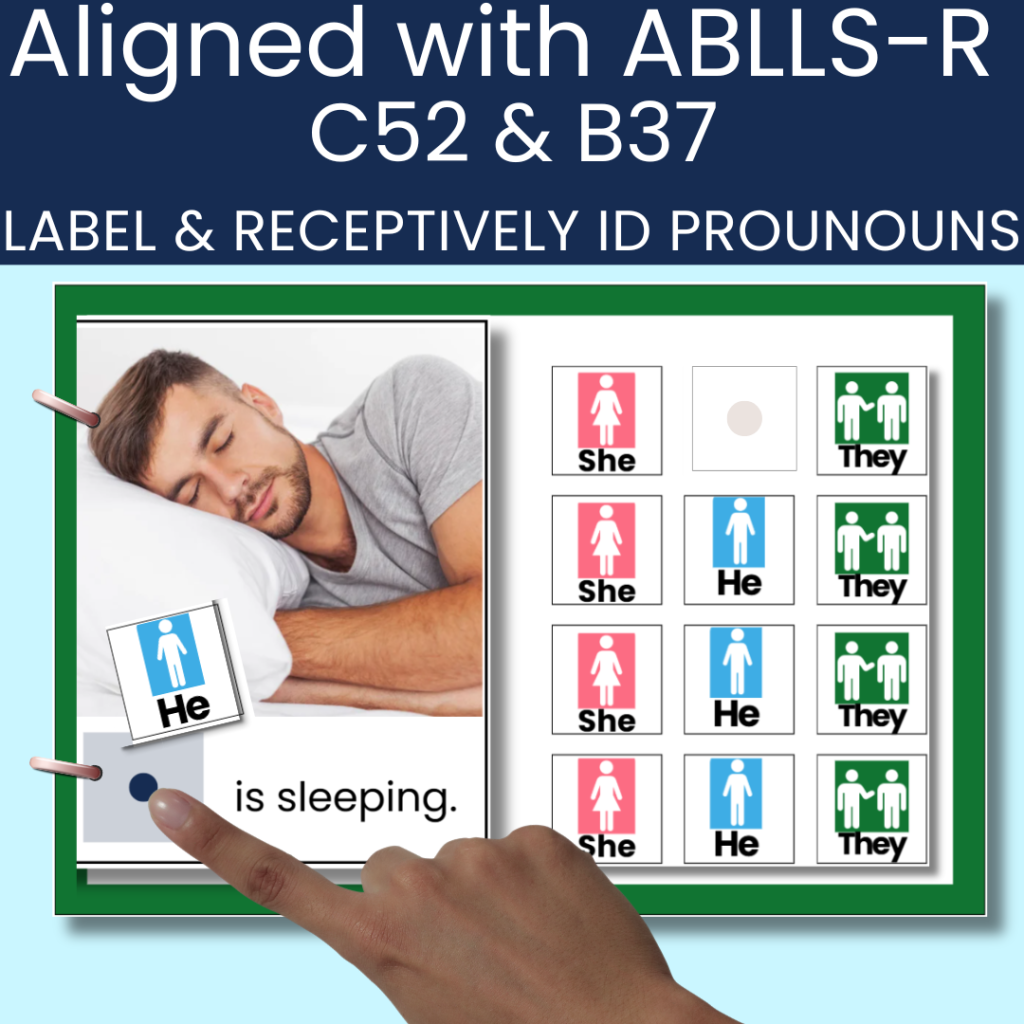 Pronouns They He & She Adapted Book Align w ABLLS-R C52 G37 Label and ...