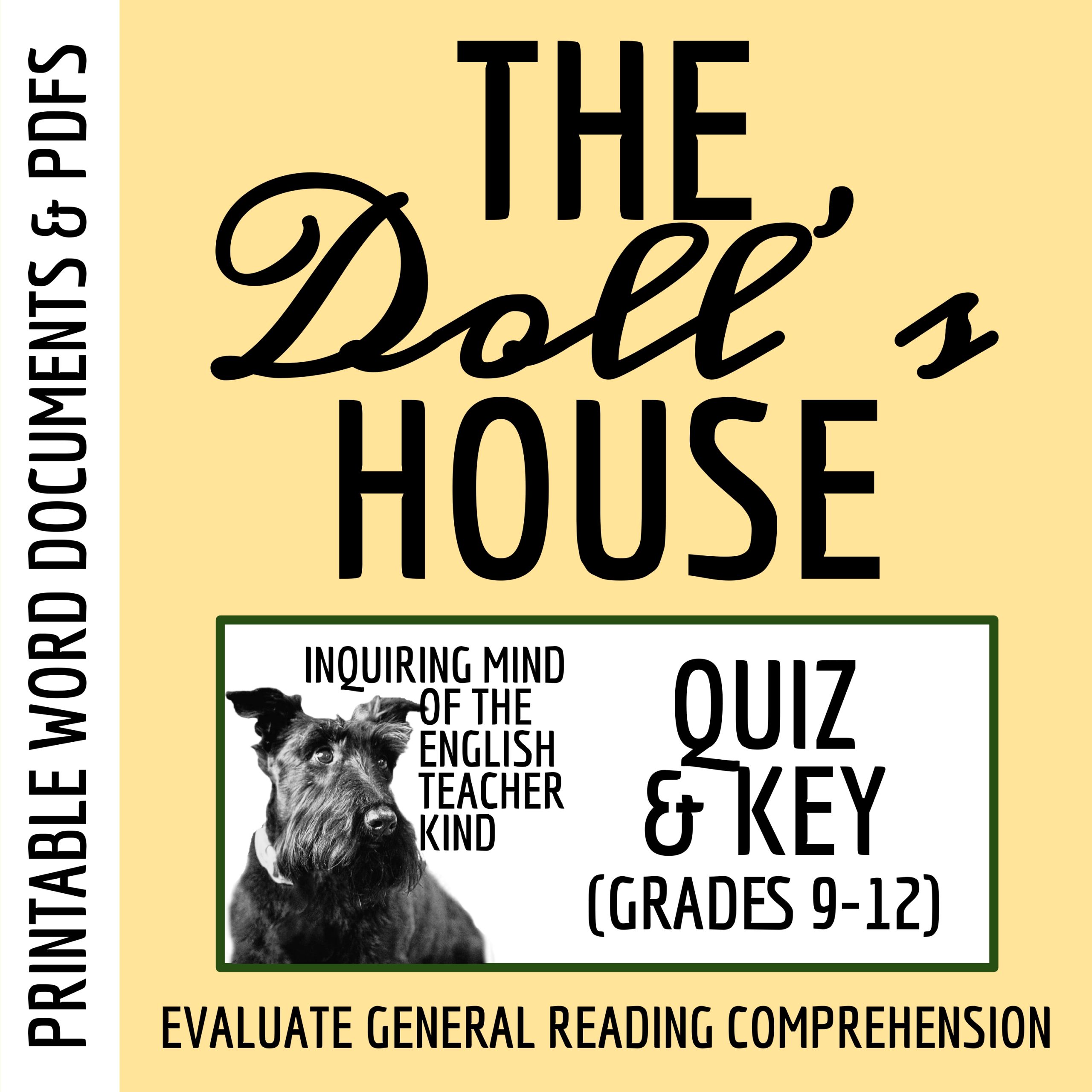 "The Doll's House" by Katherine Mansfield Quiz and Answer Key for High School