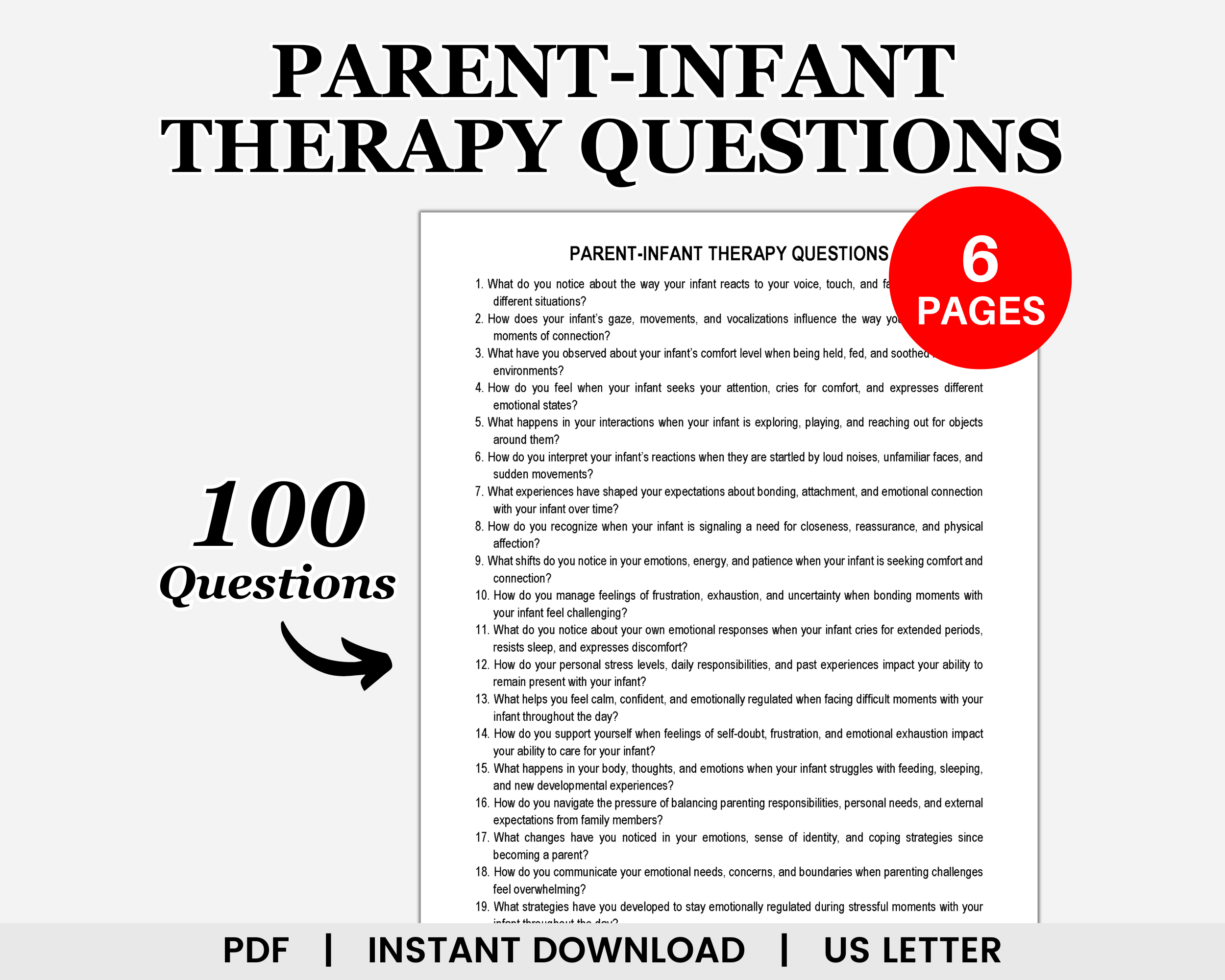 Parent Infant Therapy Questions, Infant Mental Health, Perinatal Depression, Early Intervention