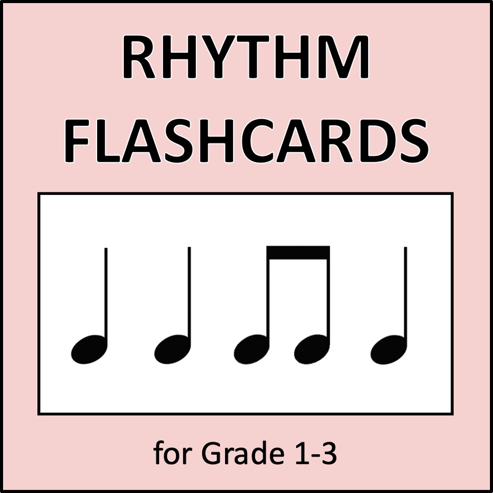 Rhythm Flashcards for Grade 1-3