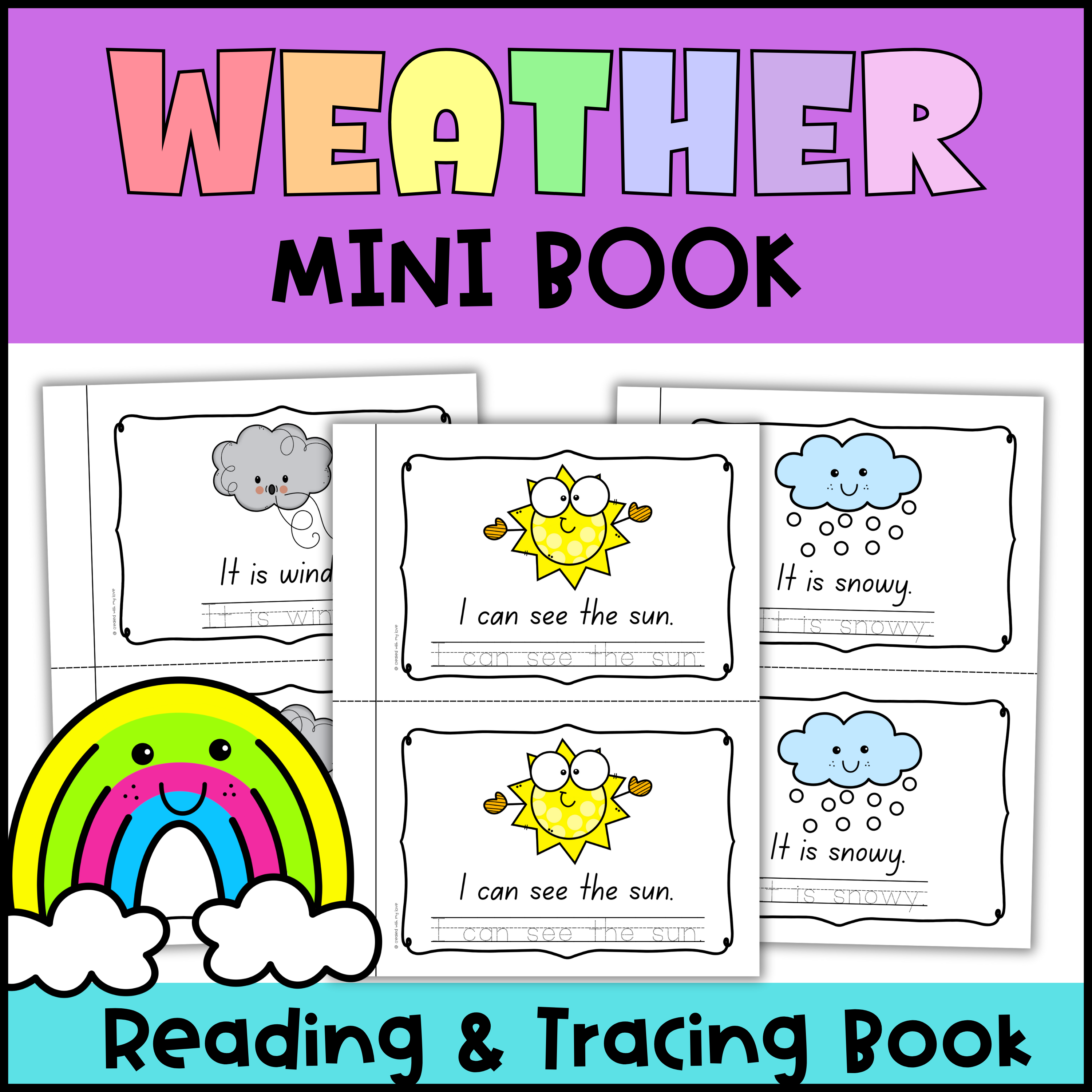 Spring Break Mini Book For Kindergarten Emergent Readers | Trace ...