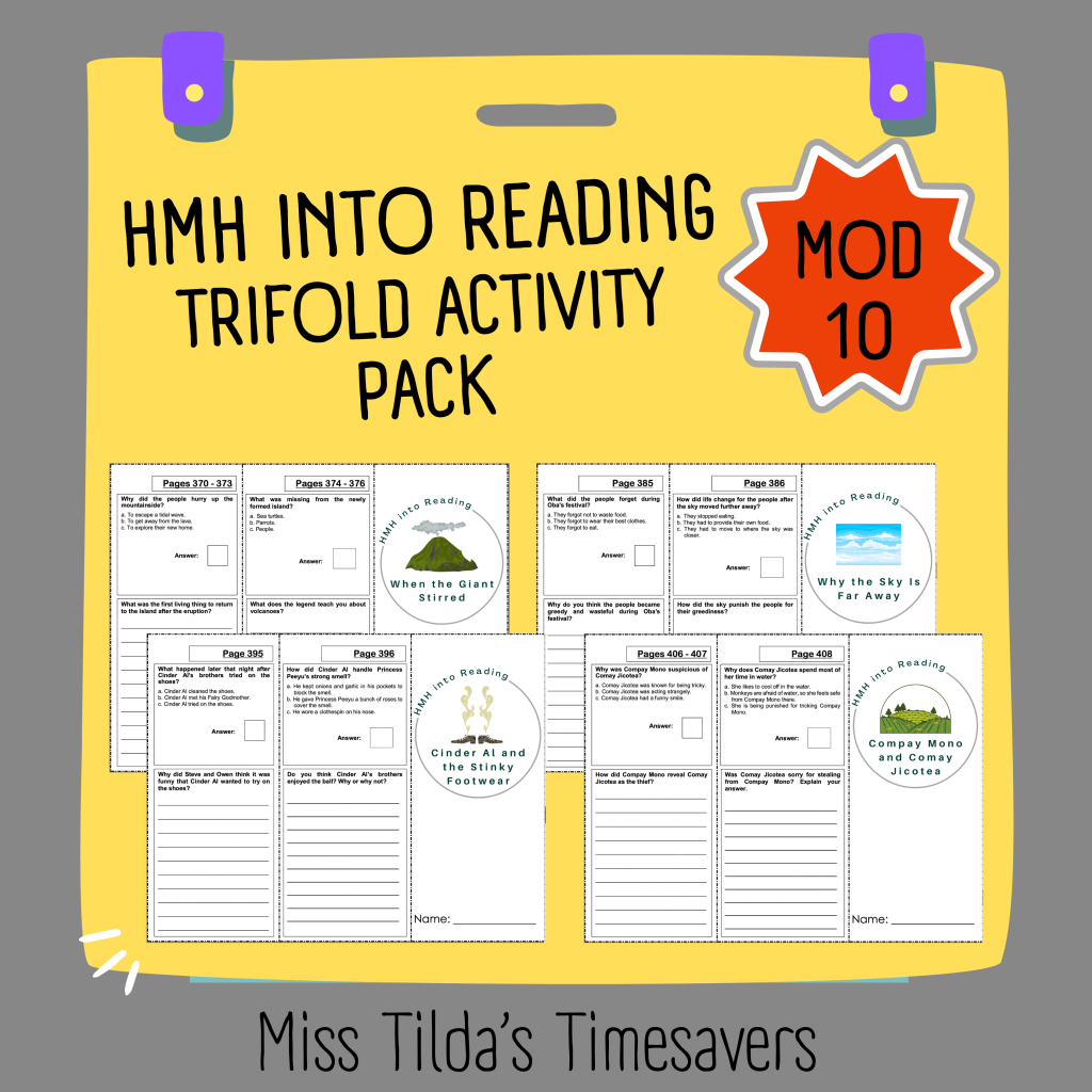 Grade 3 HMH into Reading Module 10: Question and Answer Trifolds Bundle ...