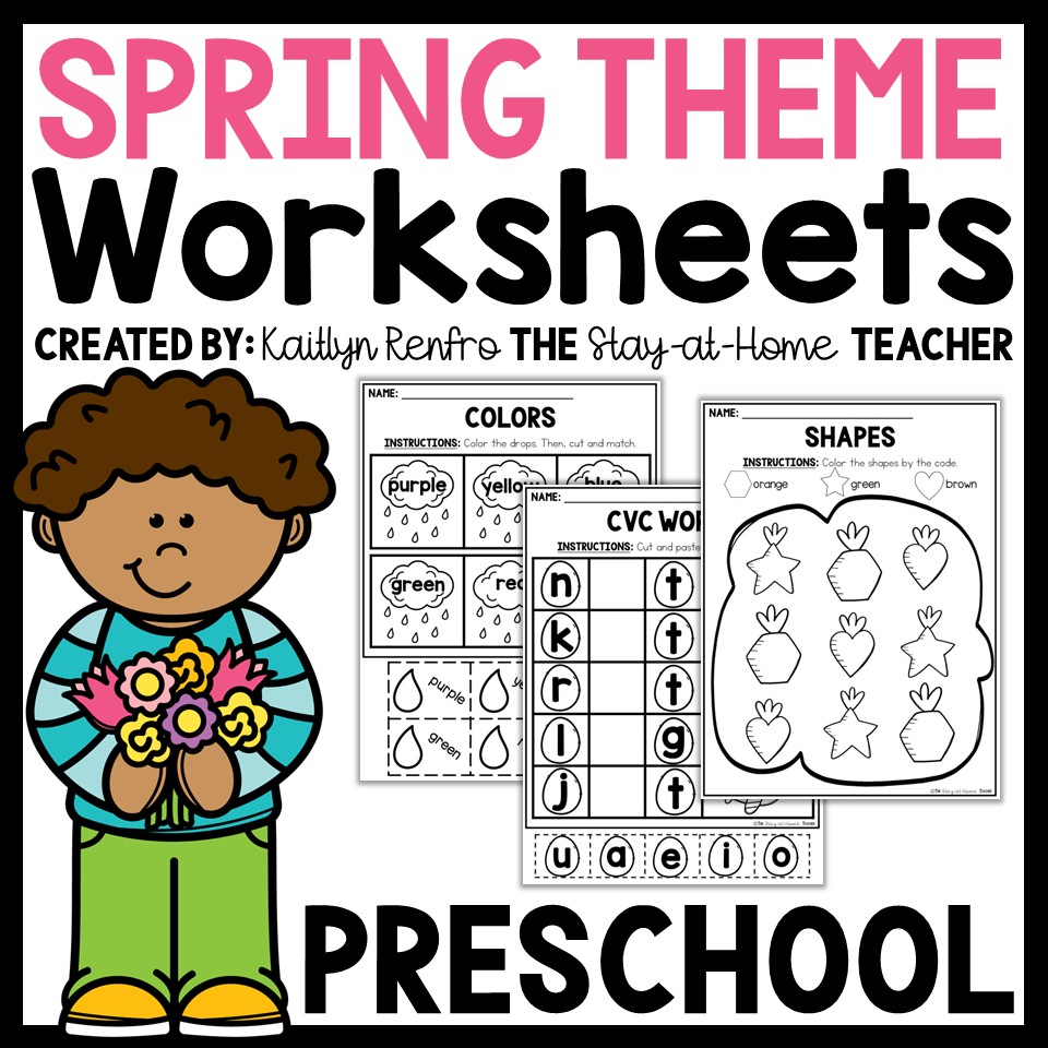 Spring Preschool Worksheets | April PreK Morning Work Toddler Spring Activities