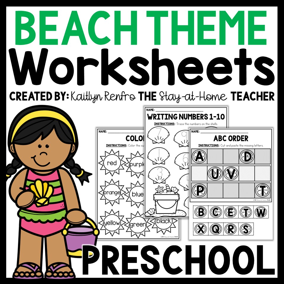 Summer Preschool Worksheets Packet | June Morning Work Summer Toddler Activities
