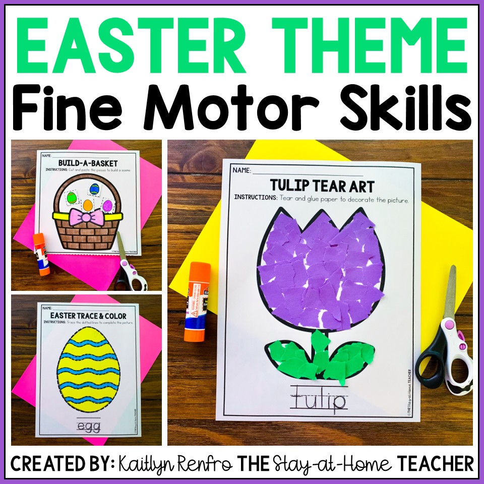 Easter Spring Fine Motor Worksheets April Preschool PreK Morning Work | Toddler