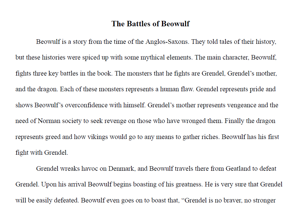 Beowulf Paper