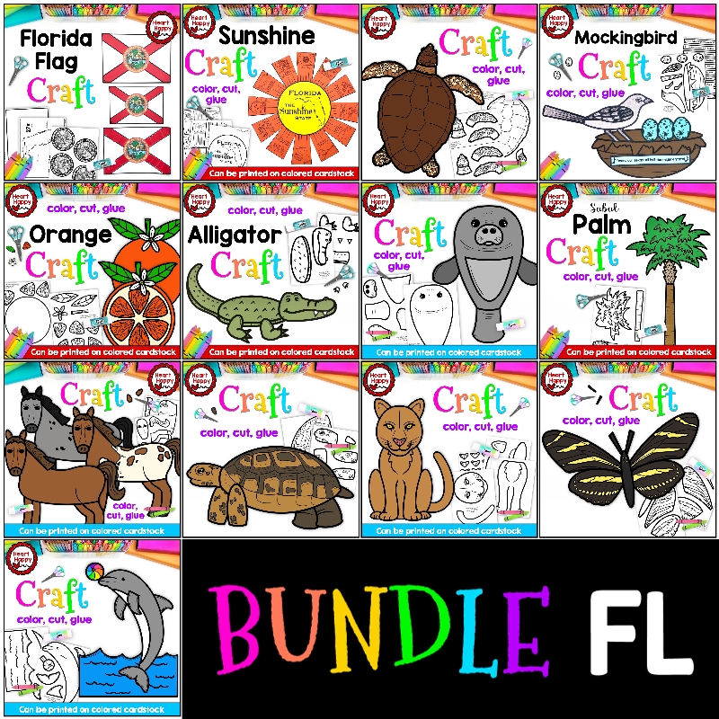 Florida State Symbols Craft BUNDLE