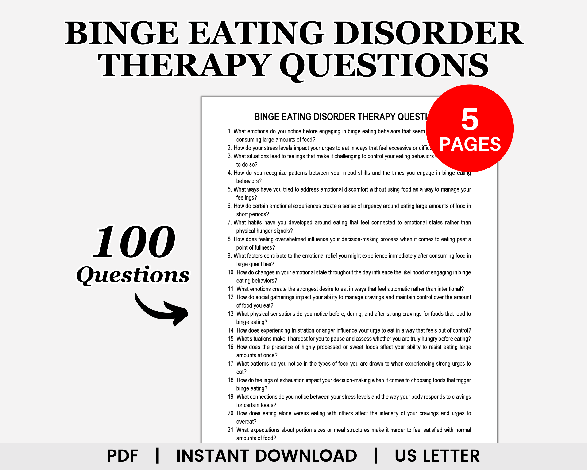 Binge Eating Disorder Therapy Questions, BED Therapy, Eating Disorders, Mindful Eating, Body Image