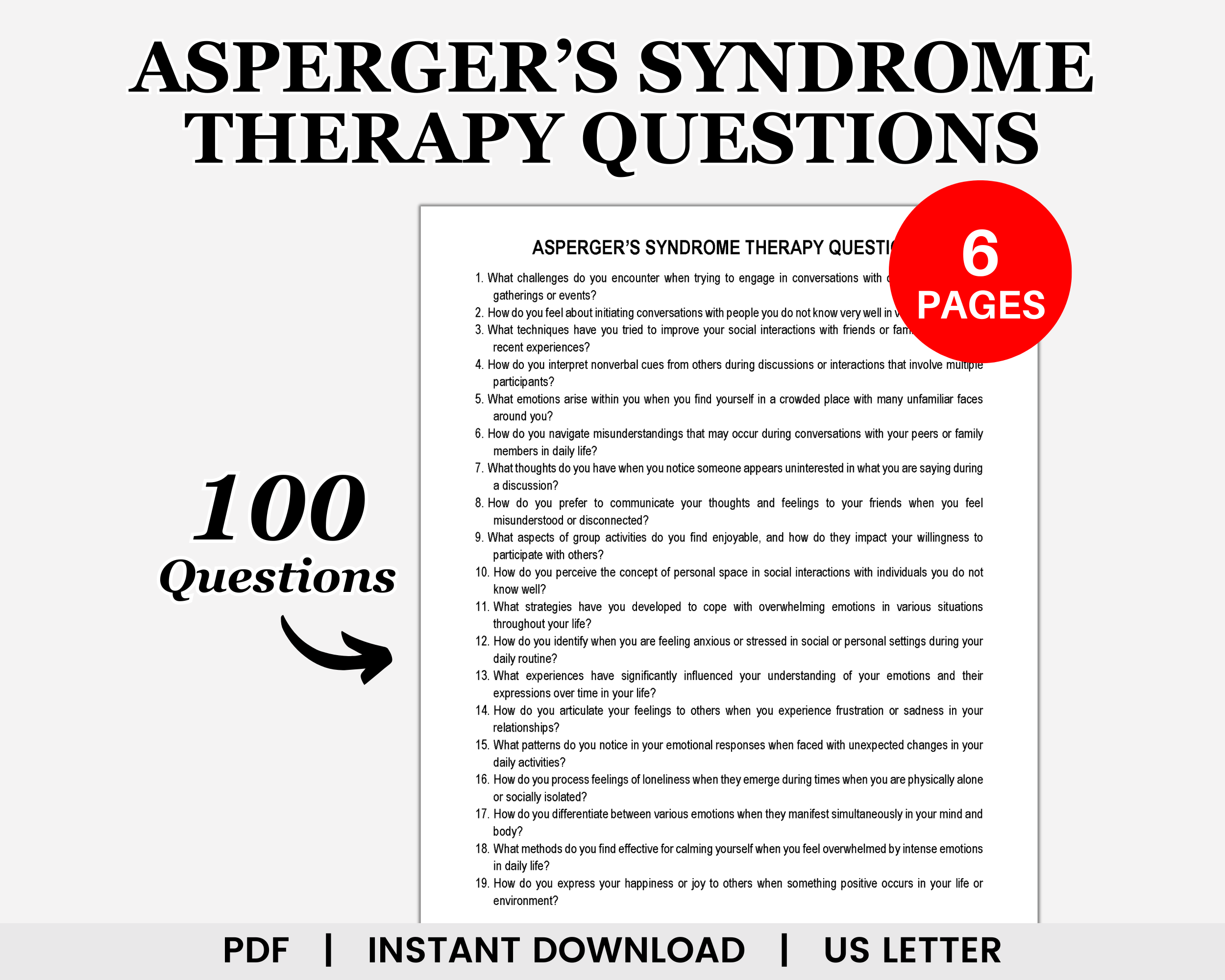 Aspergers Syndrome Therapy Questions, Autism Spectrum Disorder, ASD Therapy, ADHD, Neurodivergent
